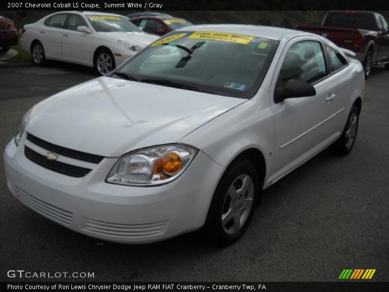 Summit White / Gray 2007 Chevrolet Cobalt LS Coupe