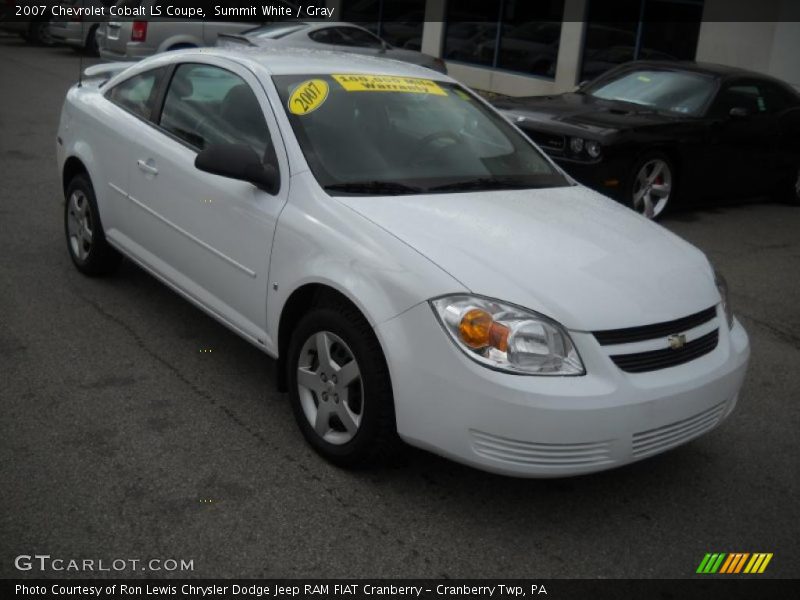 Summit White / Gray 2007 Chevrolet Cobalt LS Coupe