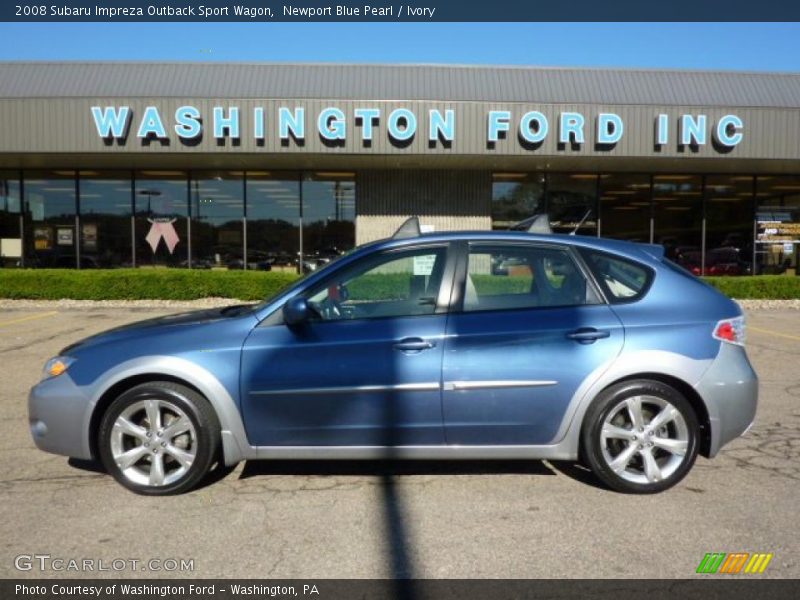 Newport Blue Pearl / Ivory 2008 Subaru Impreza Outback Sport Wagon