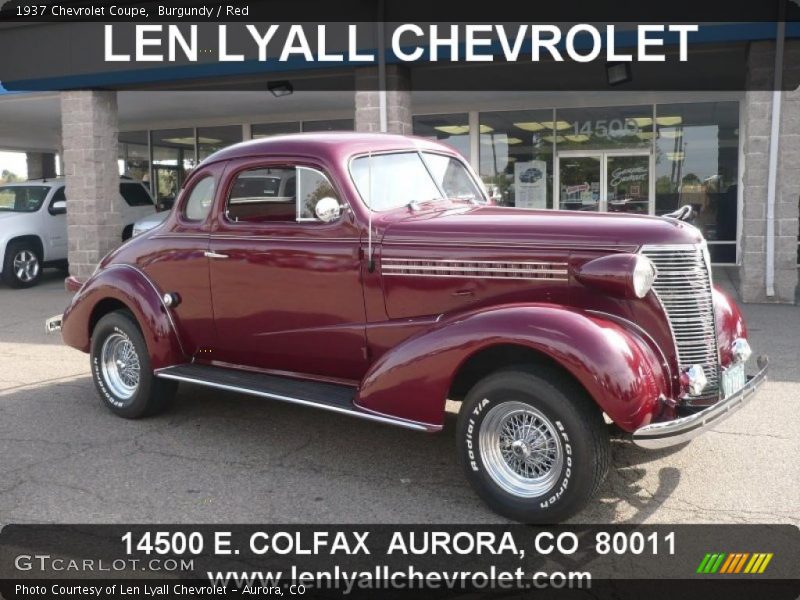 Burgundy / Red 1937 Chevrolet Coupe