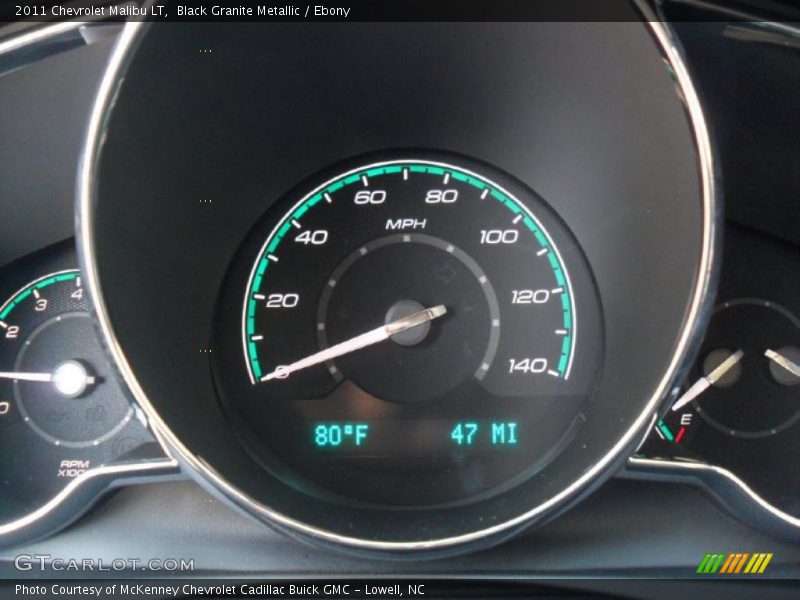 Black Granite Metallic / Ebony 2011 Chevrolet Malibu LT