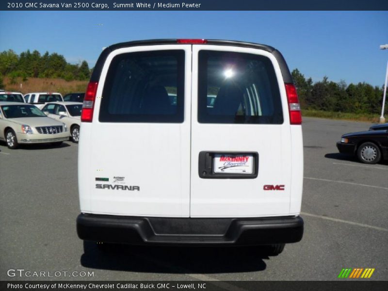 Summit White / Medium Pewter 2010 GMC Savana Van 2500 Cargo