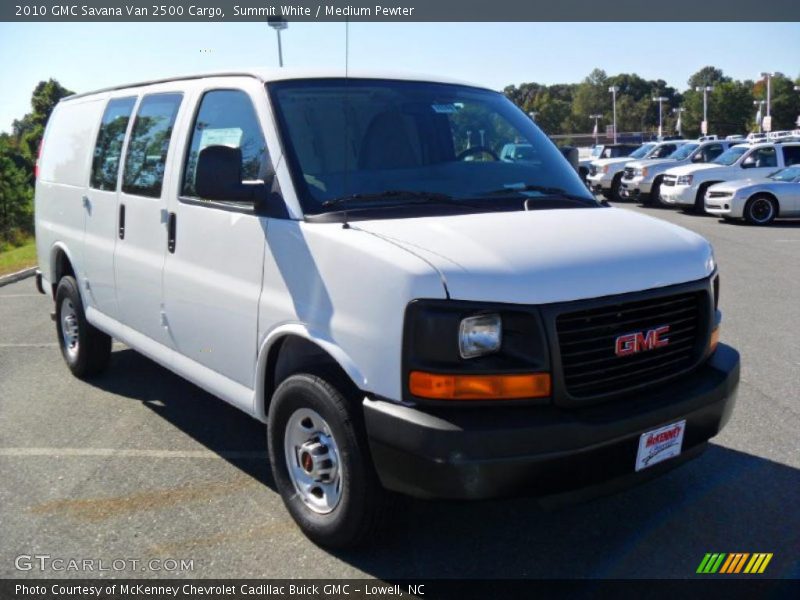 Summit White / Medium Pewter 2010 GMC Savana Van 2500 Cargo