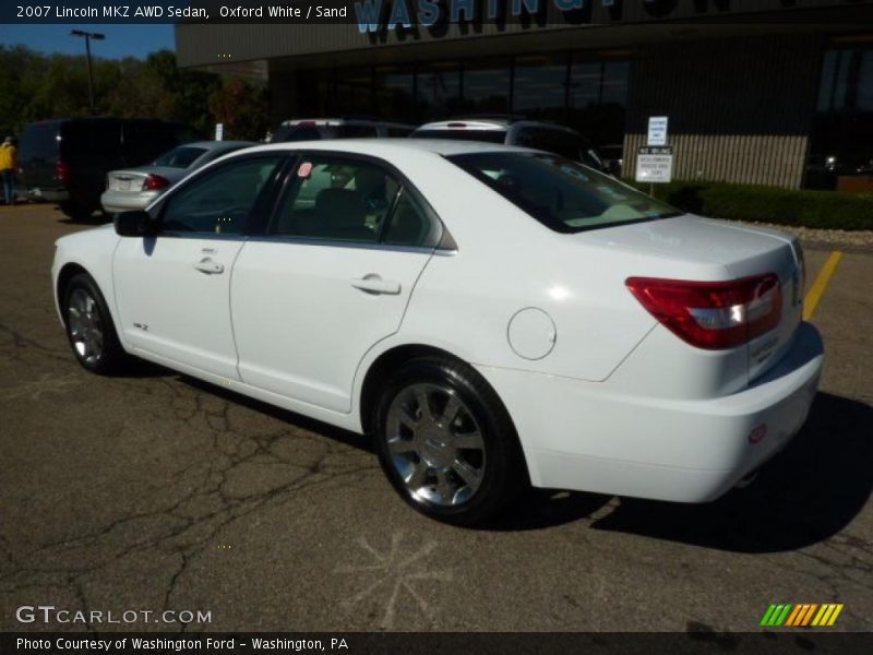 Oxford White / Sand 2007 Lincoln MKZ AWD Sedan