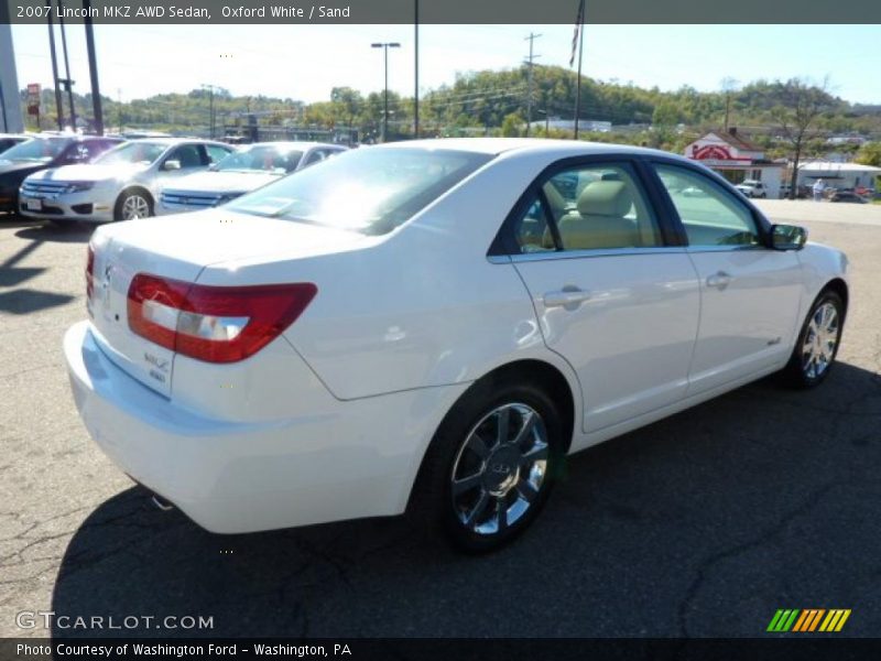 Oxford White / Sand 2007 Lincoln MKZ AWD Sedan