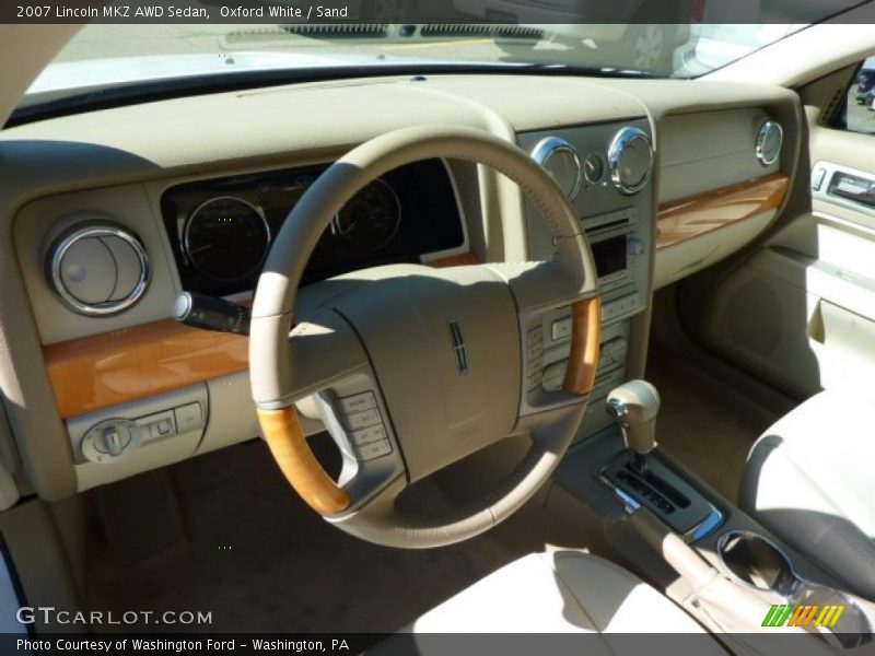 Oxford White / Sand 2007 Lincoln MKZ AWD Sedan