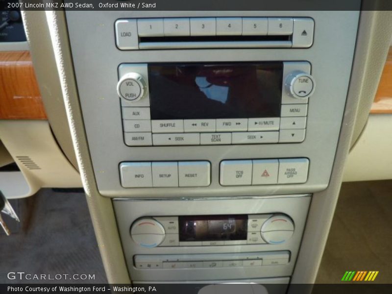 Oxford White / Sand 2007 Lincoln MKZ AWD Sedan
