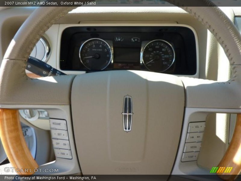 Oxford White / Sand 2007 Lincoln MKZ AWD Sedan