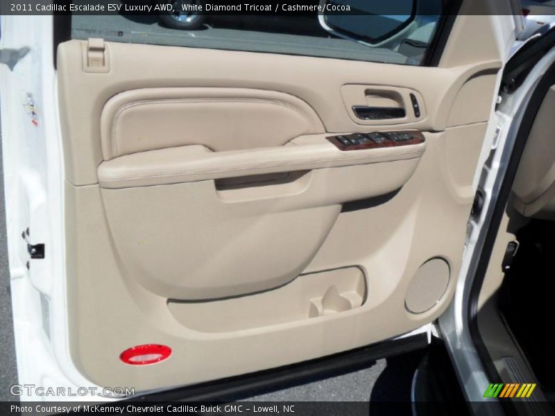 White Diamond Tricoat / Cashmere/Cocoa 2011 Cadillac Escalade ESV Luxury AWD