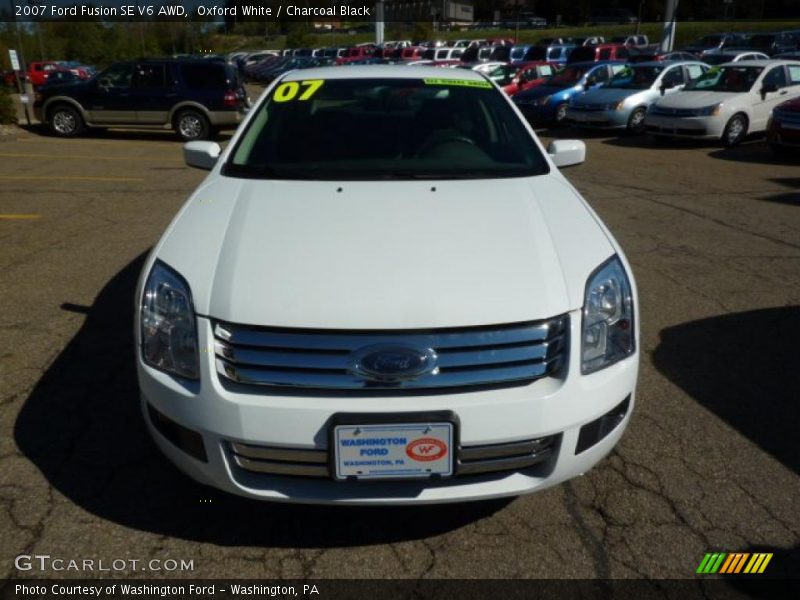 Oxford White / Charcoal Black 2007 Ford Fusion SE V6 AWD