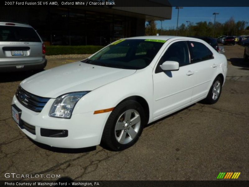 Oxford White / Charcoal Black 2007 Ford Fusion SE V6 AWD