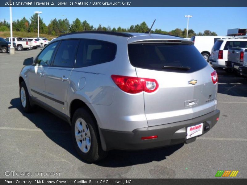 Silver Ice Metallic / Dark Gray/Light Gray 2011 Chevrolet Traverse LS