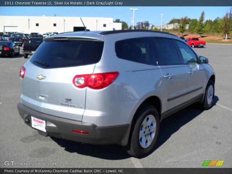 Silver Ice Metallic / Dark Gray/Light Gray 2011 Chevrolet Traverse LS