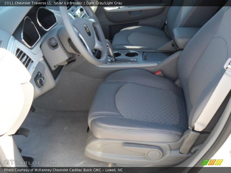 Silver Ice Metallic / Dark Gray/Light Gray 2011 Chevrolet Traverse LS
