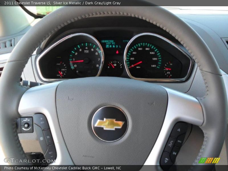 Silver Ice Metallic / Dark Gray/Light Gray 2011 Chevrolet Traverse LS