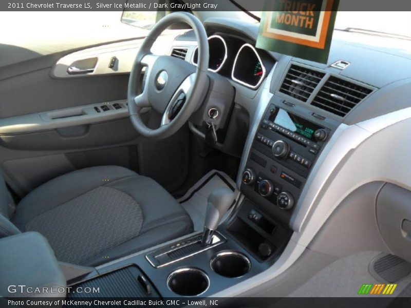 Silver Ice Metallic / Dark Gray/Light Gray 2011 Chevrolet Traverse LS