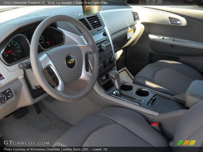 Silver Ice Metallic / Dark Gray/Light Gray 2011 Chevrolet Traverse LS