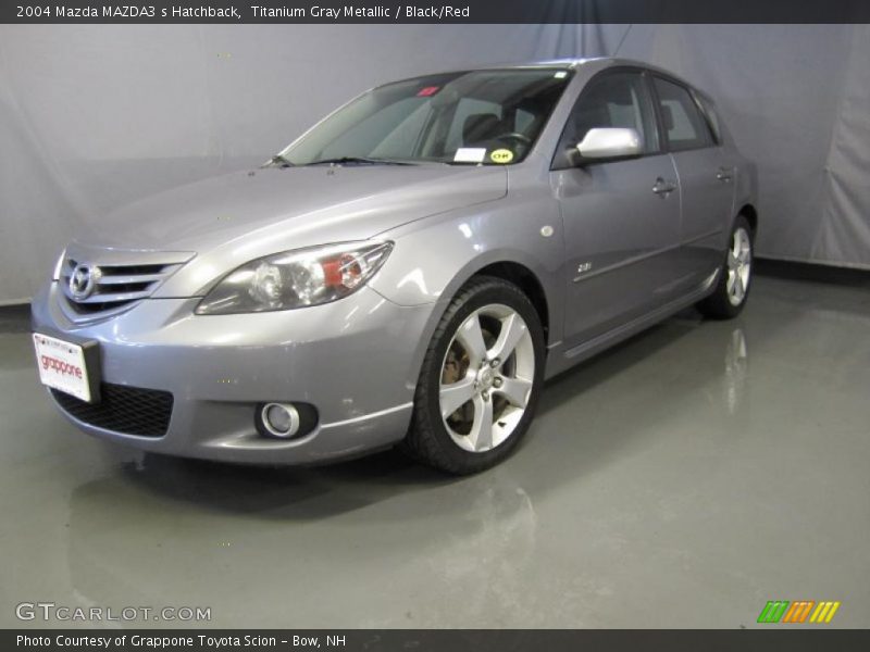 Titanium Gray Metallic / Black/Red 2004 Mazda MAZDA3 s Hatchback
