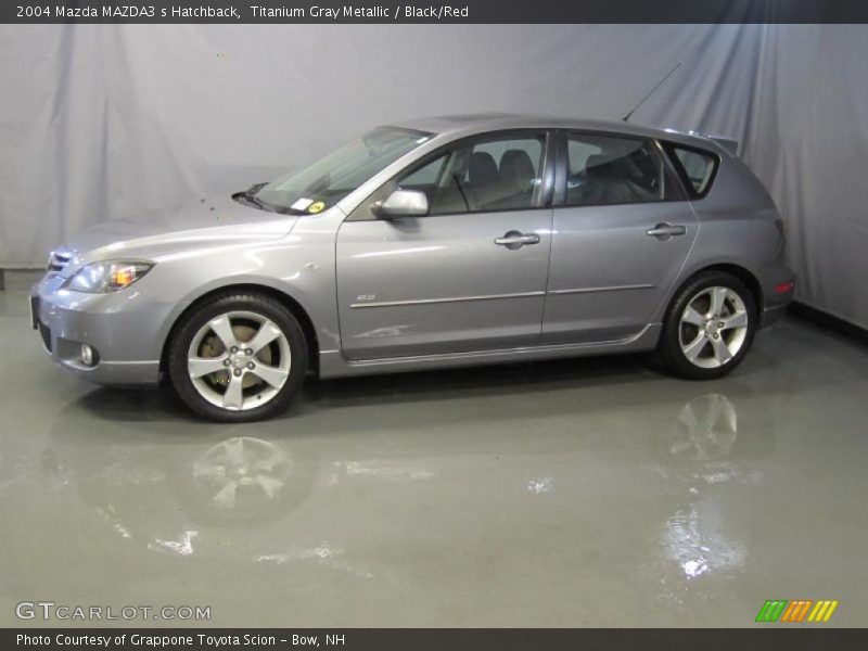 Titanium Gray Metallic / Black/Red 2004 Mazda MAZDA3 s Hatchback