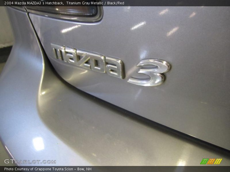 Titanium Gray Metallic / Black/Red 2004 Mazda MAZDA3 s Hatchback