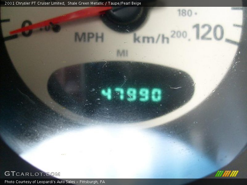 Shale Green Metallic / Taupe/Pearl Beige 2001 Chrysler PT Cruiser Limited
