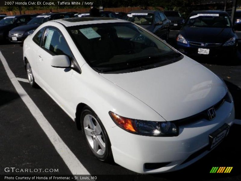 Taffeta White / Ivory 2007 Honda Civic EX Coupe