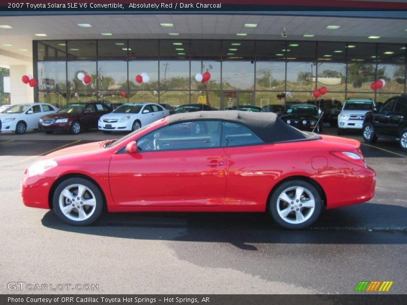 Absolutely Red / Dark Charcoal 2007 Toyota Solara SLE V6 Convertible