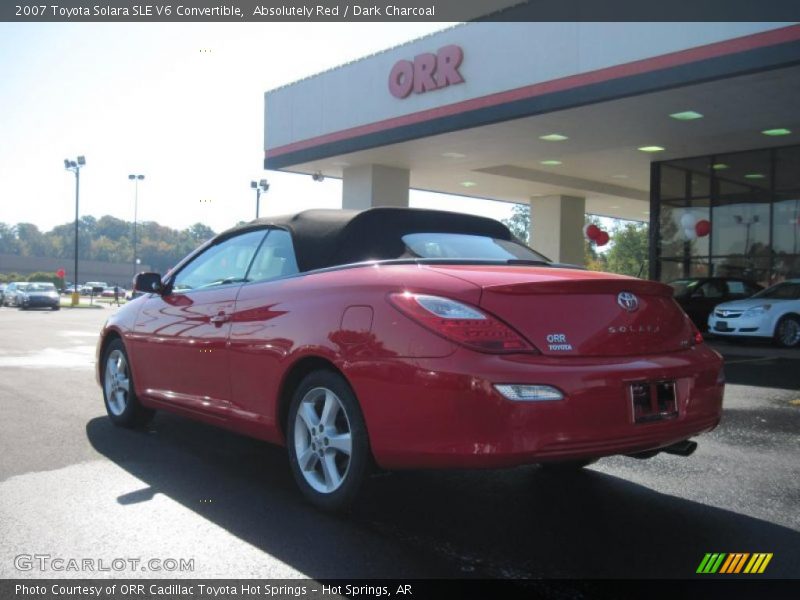 Absolutely Red / Dark Charcoal 2007 Toyota Solara SLE V6 Convertible
