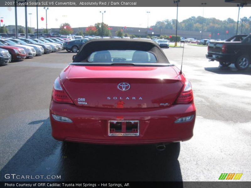 Absolutely Red / Dark Charcoal 2007 Toyota Solara SLE V6 Convertible