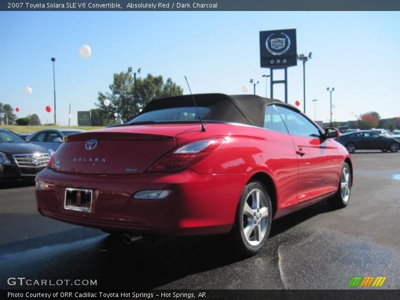 Absolutely Red / Dark Charcoal 2007 Toyota Solara SLE V6 Convertible