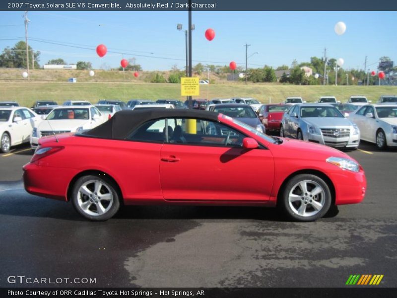 Absolutely Red / Dark Charcoal 2007 Toyota Solara SLE V6 Convertible