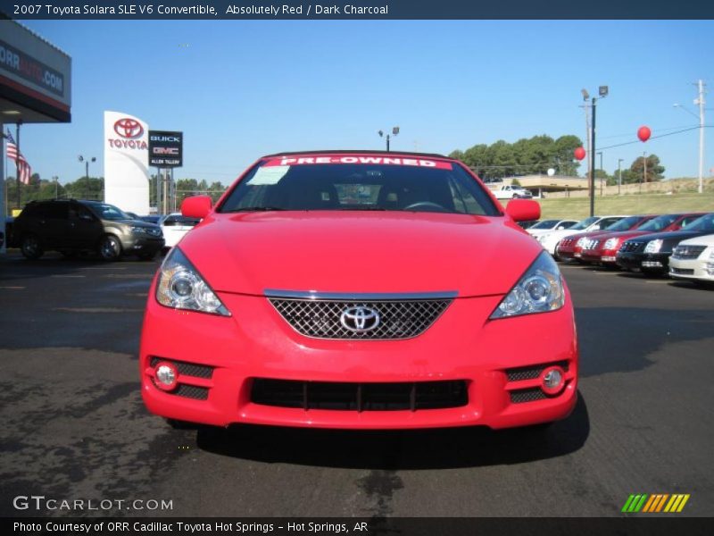 Absolutely Red / Dark Charcoal 2007 Toyota Solara SLE V6 Convertible