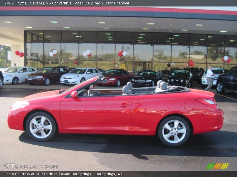 Absolutely Red / Dark Charcoal 2007 Toyota Solara SLE V6 Convertible