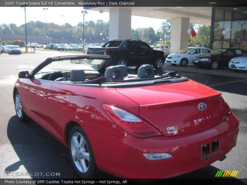 Absolutely Red / Dark Charcoal 2007 Toyota Solara SLE V6 Convertible