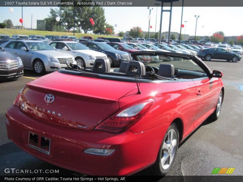 Absolutely Red / Dark Charcoal 2007 Toyota Solara SLE V6 Convertible