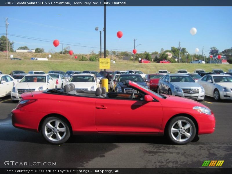 Absolutely Red / Dark Charcoal 2007 Toyota Solara SLE V6 Convertible