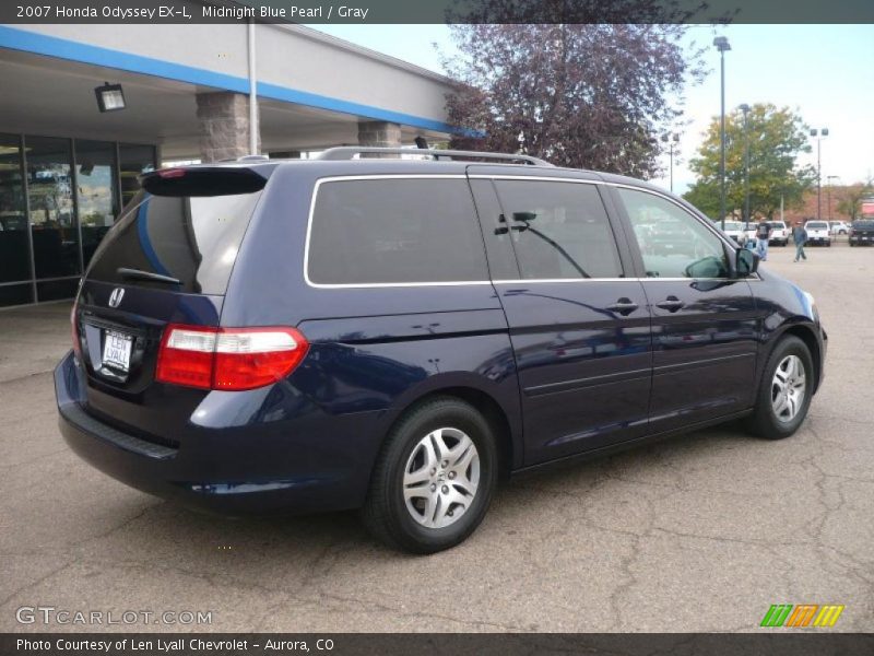 Midnight Blue Pearl / Gray 2007 Honda Odyssey EX-L