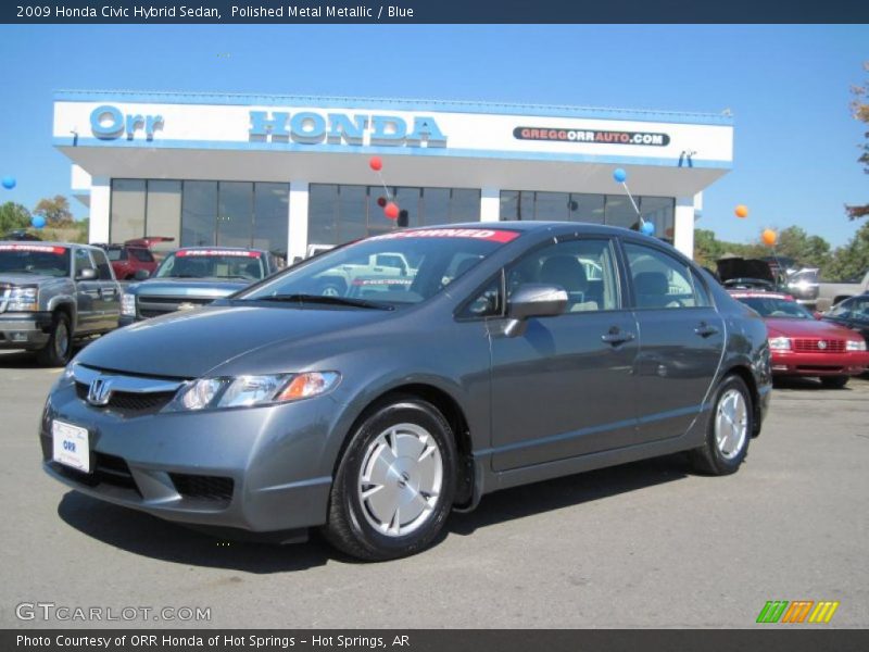Polished Metal Metallic / Blue 2009 Honda Civic Hybrid Sedan