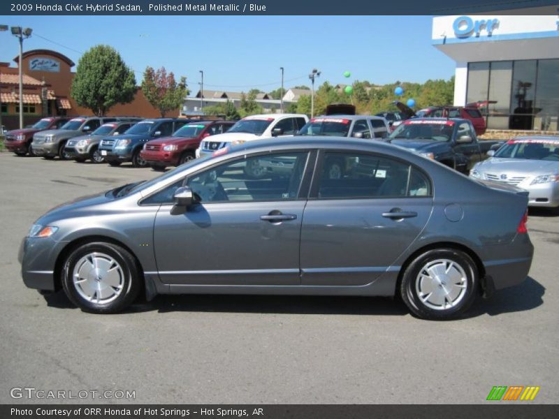 Polished Metal Metallic / Blue 2009 Honda Civic Hybrid Sedan