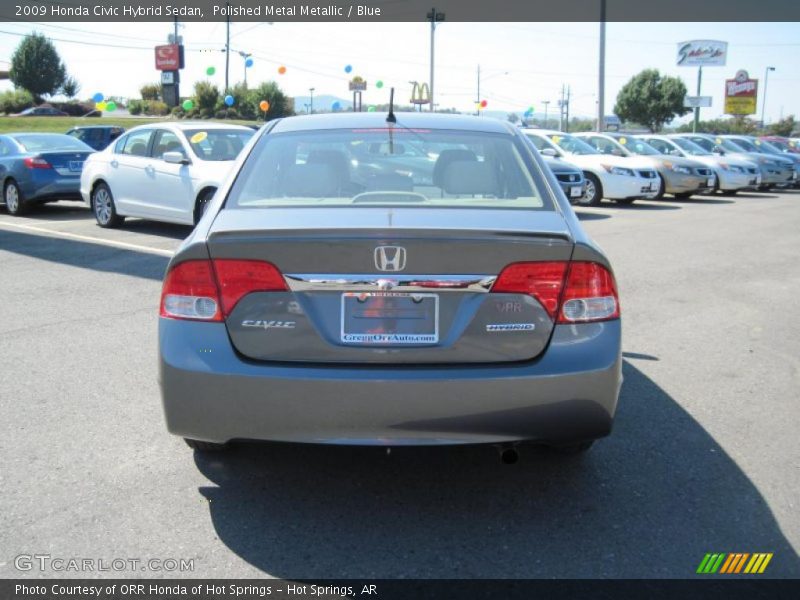 Polished Metal Metallic / Blue 2009 Honda Civic Hybrid Sedan