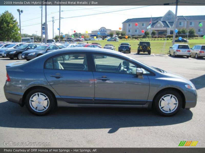 Polished Metal Metallic / Blue 2009 Honda Civic Hybrid Sedan