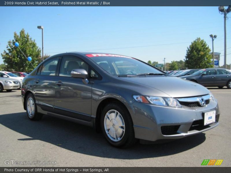 Polished Metal Metallic / Blue 2009 Honda Civic Hybrid Sedan