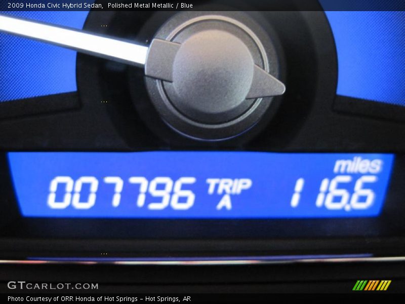 Polished Metal Metallic / Blue 2009 Honda Civic Hybrid Sedan
