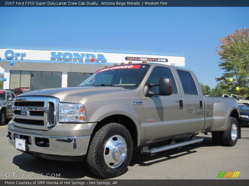 Arizona Beige Metallic / Medium Flint 2007 Ford F350 Super Duty Lariat Crew Cab Dually