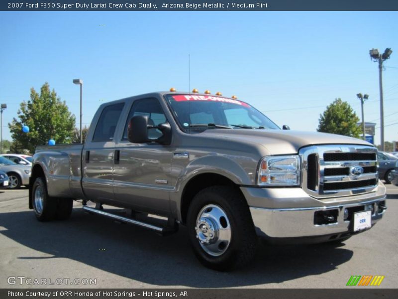 Arizona Beige Metallic / Medium Flint 2007 Ford F350 Super Duty Lariat Crew Cab Dually