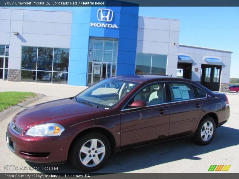 Bordeaux Red / Neutral Beige 2007 Chevrolet Impala LS