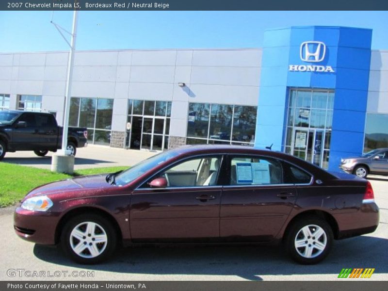 Bordeaux Red / Neutral Beige 2007 Chevrolet Impala LS