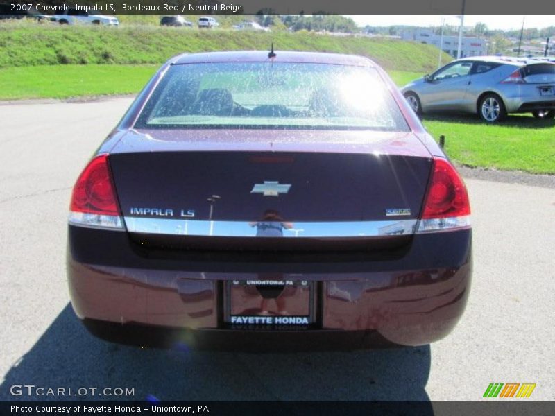 Bordeaux Red / Neutral Beige 2007 Chevrolet Impala LS
