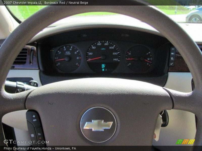 Bordeaux Red / Neutral Beige 2007 Chevrolet Impala LS