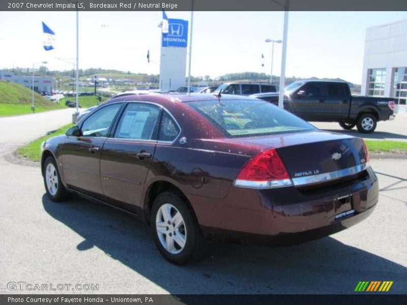 Bordeaux Red / Neutral Beige 2007 Chevrolet Impala LS